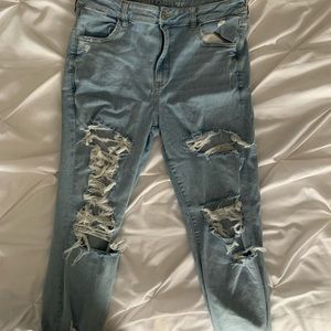 AMERICAN EAGLE Next Level Stretch Distressed Skinny Jeans